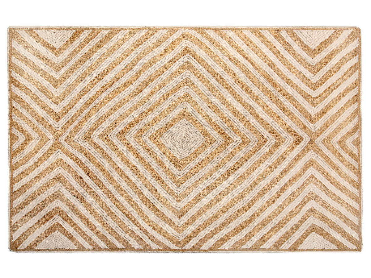 KURZFLOR-TEPPICH Pirli 200/140 cm - Beige, Textil (140/200cm) - Beliani