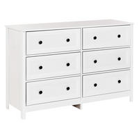KOMODA s 6 zásuvkami Bílá Hazelvale - bílá, kompozitní dřevo (120/80/45cm) - Beliani