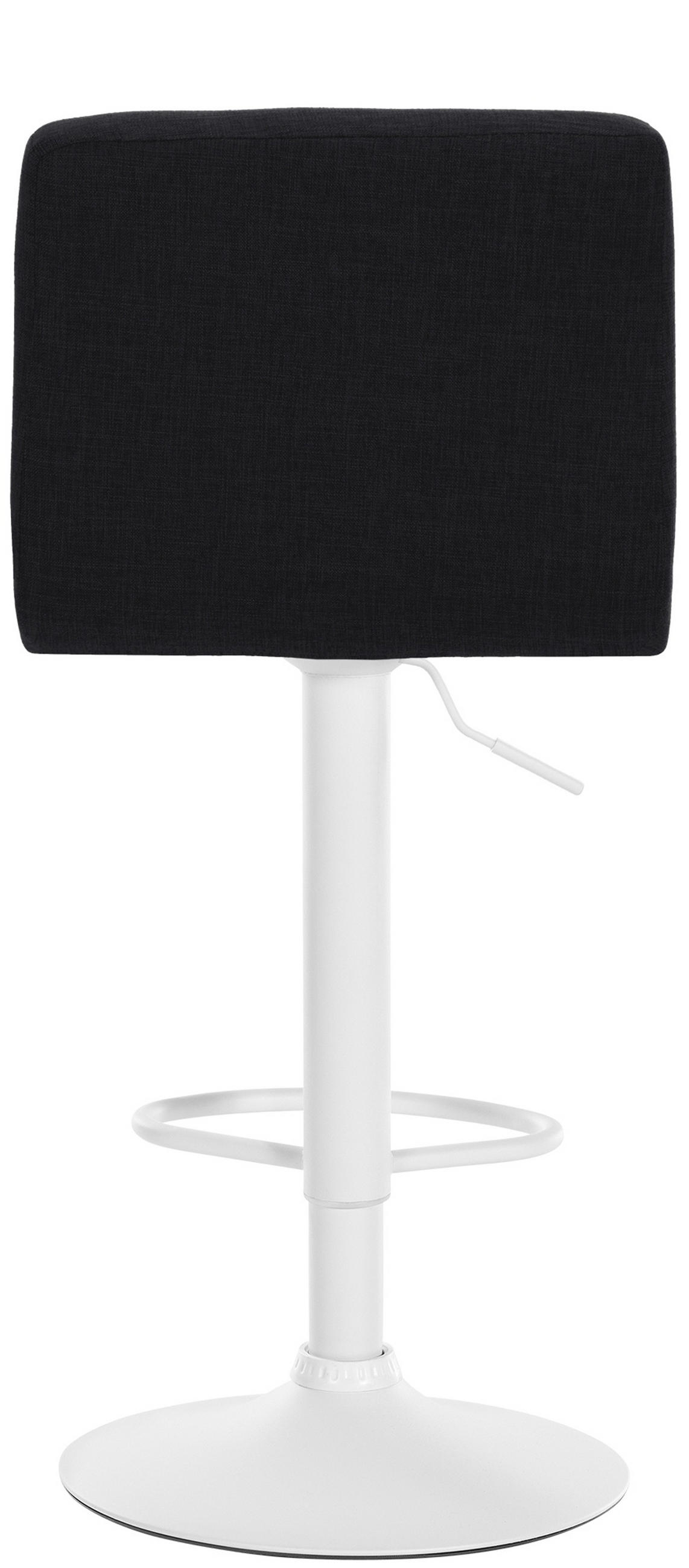 BARHOCKER Cala Stoff weiß schwarz - Schwarz/Weiß, Textil/Metall (46/114/47cm) - TPFLiving