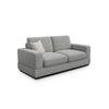SOFA OTTO 3-Sitzer, grau - Schwarz/Grau, Holz/Textil (201/89/98cm) - Courtois Laville