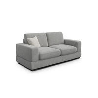 SOFA OTTO 3-Sitzer, grau - Schwarz/Grau, Holz/Textil (201/89/98cm) - Courtois Laville