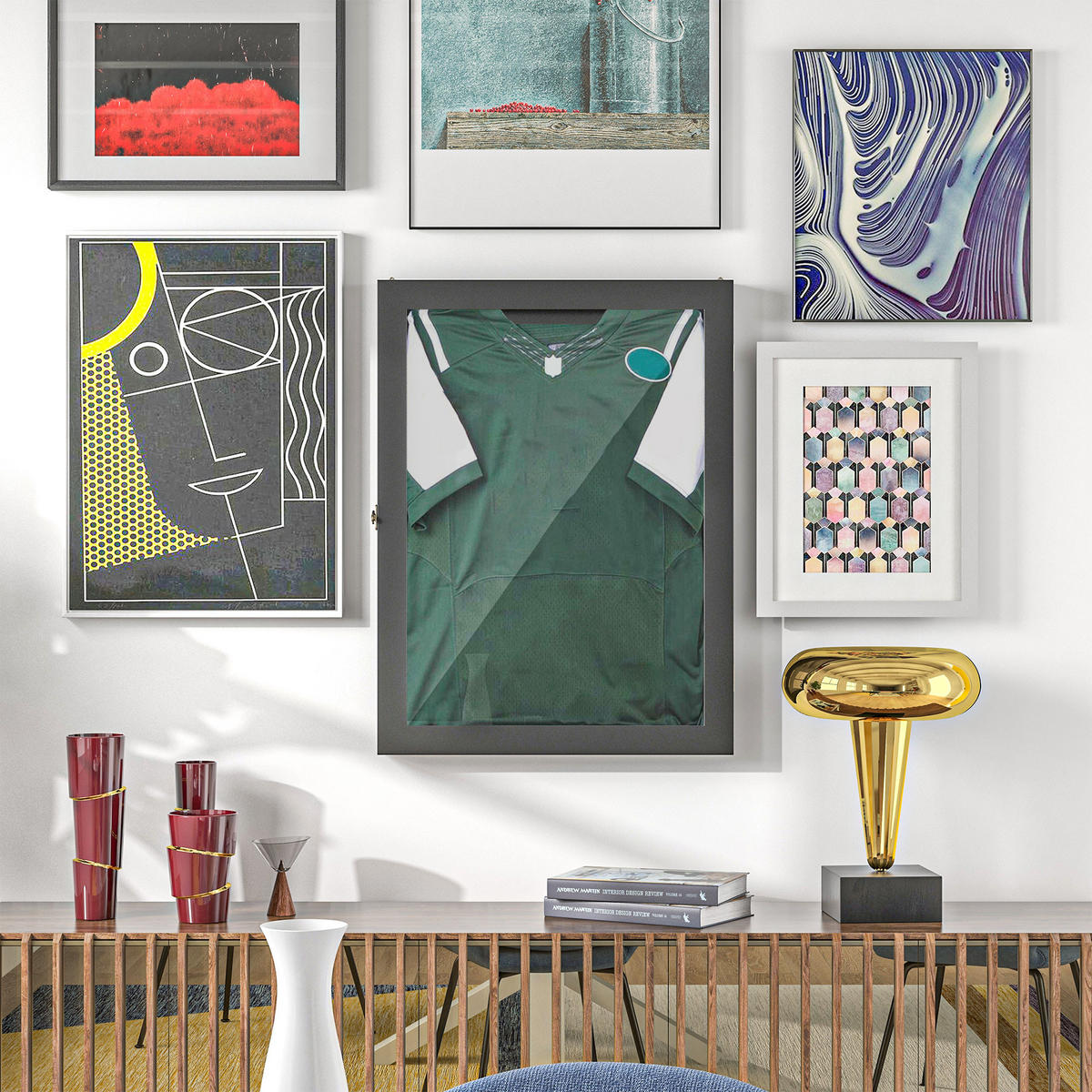 TRIKOTRAHMEN DE-15498 71/89 cm, Acrylglas mit Filz Schwarz - Schwarz, Holzwerkstoff (6.5/89/71cm) - ComfortXL