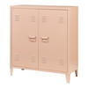 METALLSCHRANK Oripää - Hellbraun, Metall (80/90/33cm) - [en.casa]