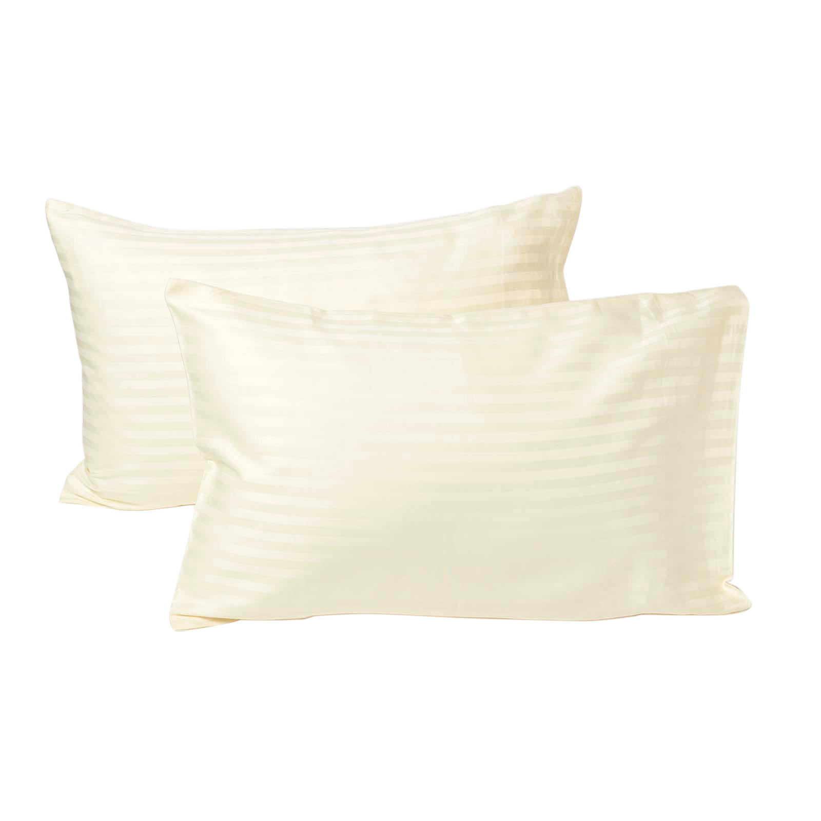 KINDER-KISSENBEZÜGE 2er-Set, Damast-Streifen - Creme, Textil (40/60cm) - Homescapes