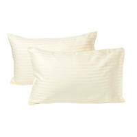 KINDER-KISSENBEZÜGE 2er-Set, Damast-Streifen - Creme, Textil (40/60cm) - Homescapes
