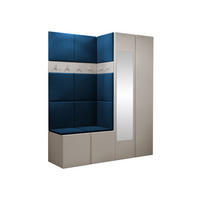 GARDEROBEN-SET Orion XII - Kaschmir/Blau, Holzwerkstoff/Kunststoff (158/186/46cm) - MIRJAN24