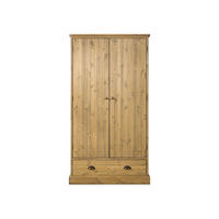 KLEIDERSCHRANK aus Massivholz Dakota - Hellbraun, Holz (105/190/60cm) - Seart