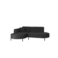 ECKSOFA Valencia Xs - Anthrazit, Holzwerkstoff/Textil (236/165cm) - Fun Möbel