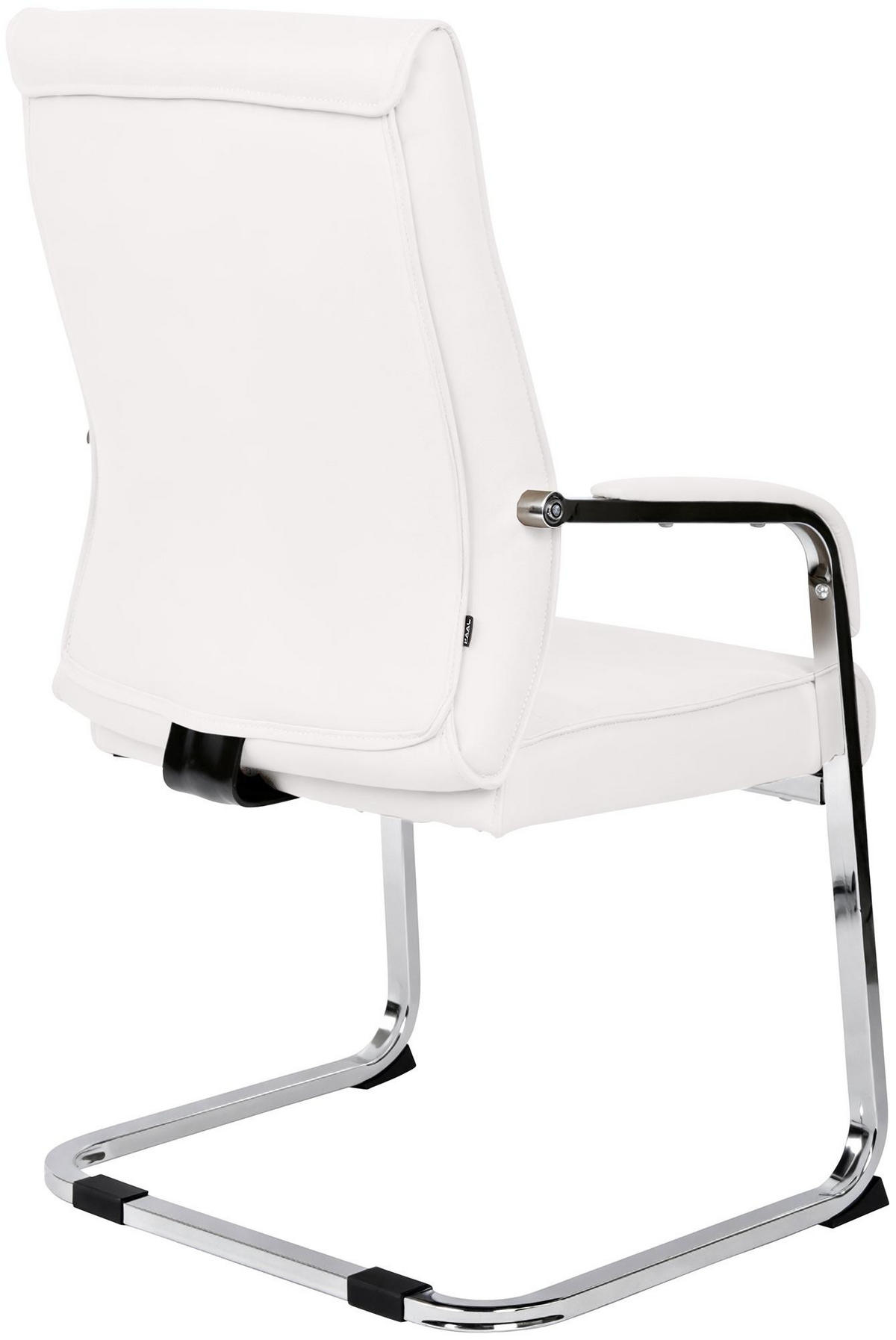 BESUCHERSTUHL 2er Set Skopje Kunstleder Weiß Konferenzstuhl Bürostuhl - Weiß, Leder (55/88/60cm) - DELUKE