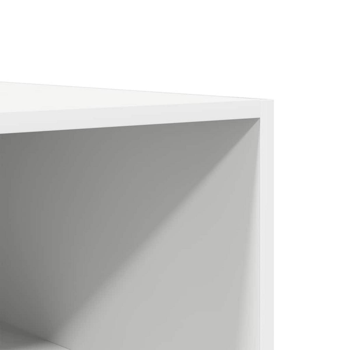 KLEIDERSCHRANK mit 3 Fächern 100/50/200 cm aus Holzwerkstoff Weiß - Weiß, Holz/Metall (100/200/50cm) - vidaXL