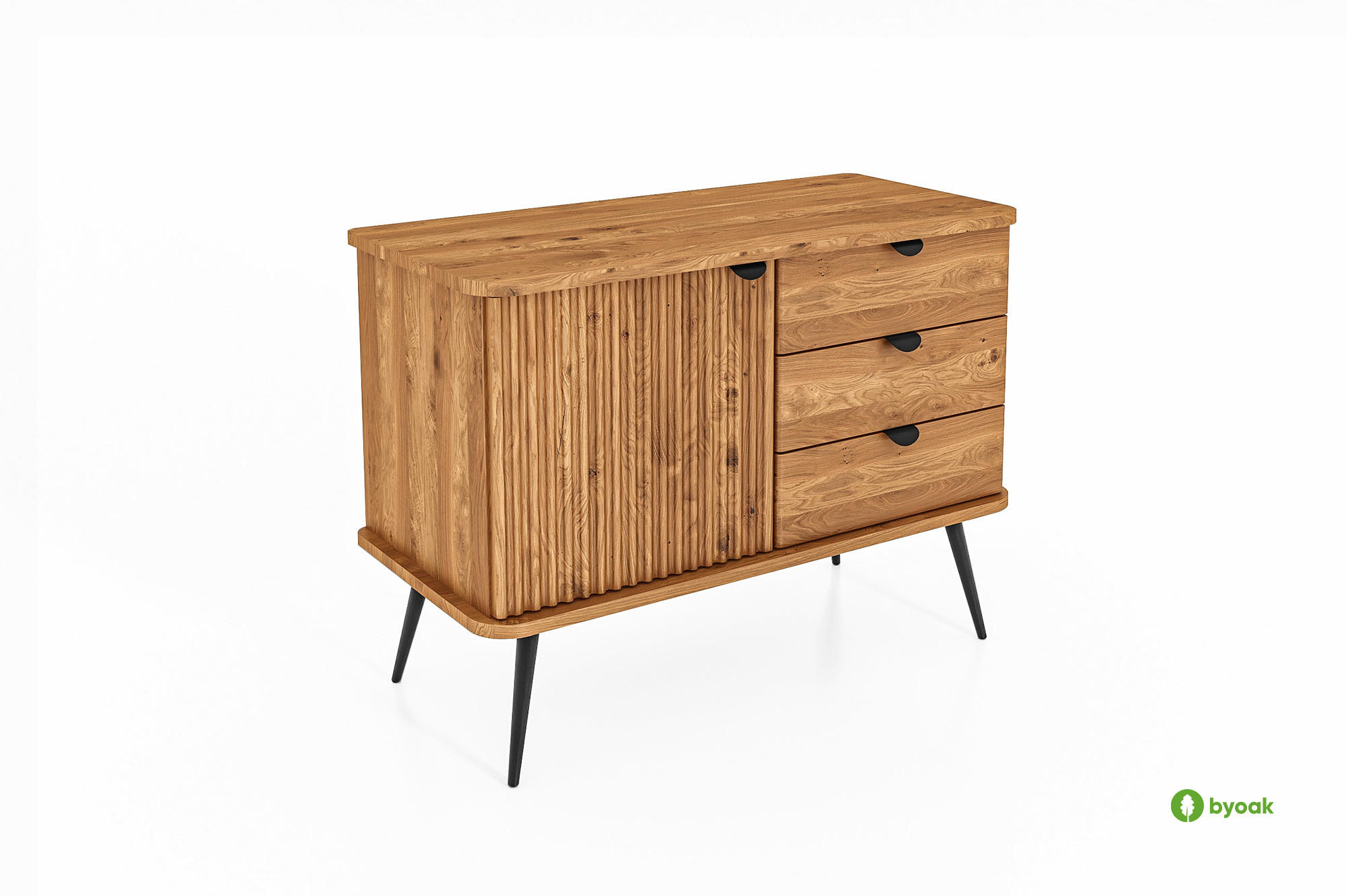KOMMODE LINA - Wildeiche, Holz (97/72/46cm) - byoak