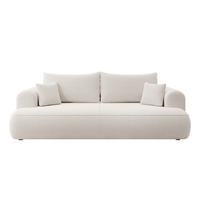 SCHLAFSOFA Ovo Cremeweiß Boucle - Creme, Textil (250/92/110cm) - Selsey