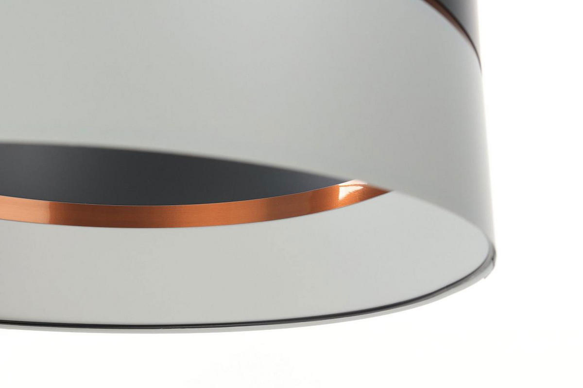 HÄNGELEUCHTE Grau 40/21 cm - Grau/Kupferfarben, Kunststoff (40/0.6/21cm) - ONZENO