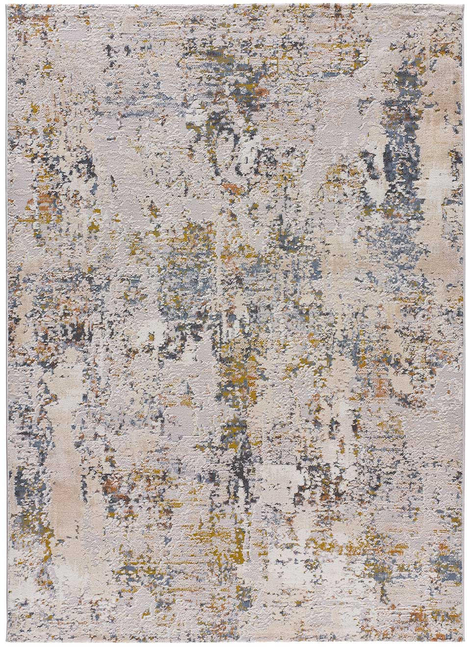 Atticgo Webteppich Mehrfarbig, Beige, Blau, Kupfer 77x150 cm
