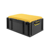EUROBOX NextGen Seat Box Gelb, HxBxT 26,5x40x60cm, 44 Liter, Griffe geschlossen, Schwarz - Schwarz, Kunststoff (40/26.5/60cm) - PROREGAL
