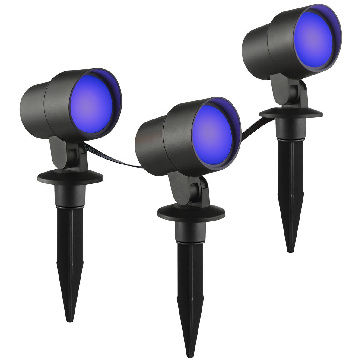 LED AUßENLEUCHTE Kamara Schwarz 6/7,9/20,9 cm - Schwarz, Kunststoff (6/7.9/20.9cm) - Brilliant