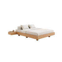 MASSIVHOLZBETT Lena Flat mit 2 Nachttischen, 180/200, Buche - lackiert, Naturfarben - Buchefarben, Holz/Buchenholz (180/200cm) - Visby