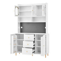 BUFFET 120/40/190 cm weiß aus MDF mit Lochplatte - Weiß, Holzwerkstoff (120/190/40cm) - OKWISH
