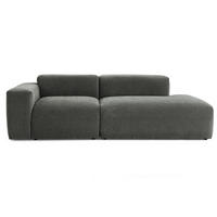 3-SITZER modulares Sofa HEAVEN SET 1 Rechts, Breite 255 cm Webstoff Dunkelgrau - Dunkelgrau/Schwarz, Holz/Kunststoff (102/71/255cm) - Muffo