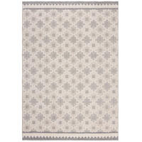 TEPPICH waschbar Kreuzornament Muster, Geometrisch, Küche schmutzabweisend Grau-Beige Rechteckig 116x170 - Grau, Textil (116/170cm) - KADIMA DESIGN