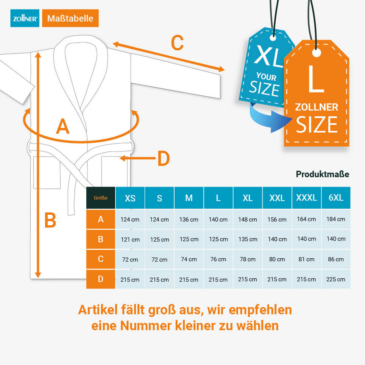 BADEMANTEL, XXL, 50% Polyester, 50% Baumwolle, fango - Fango, Textil (XXLnull) - Zollner