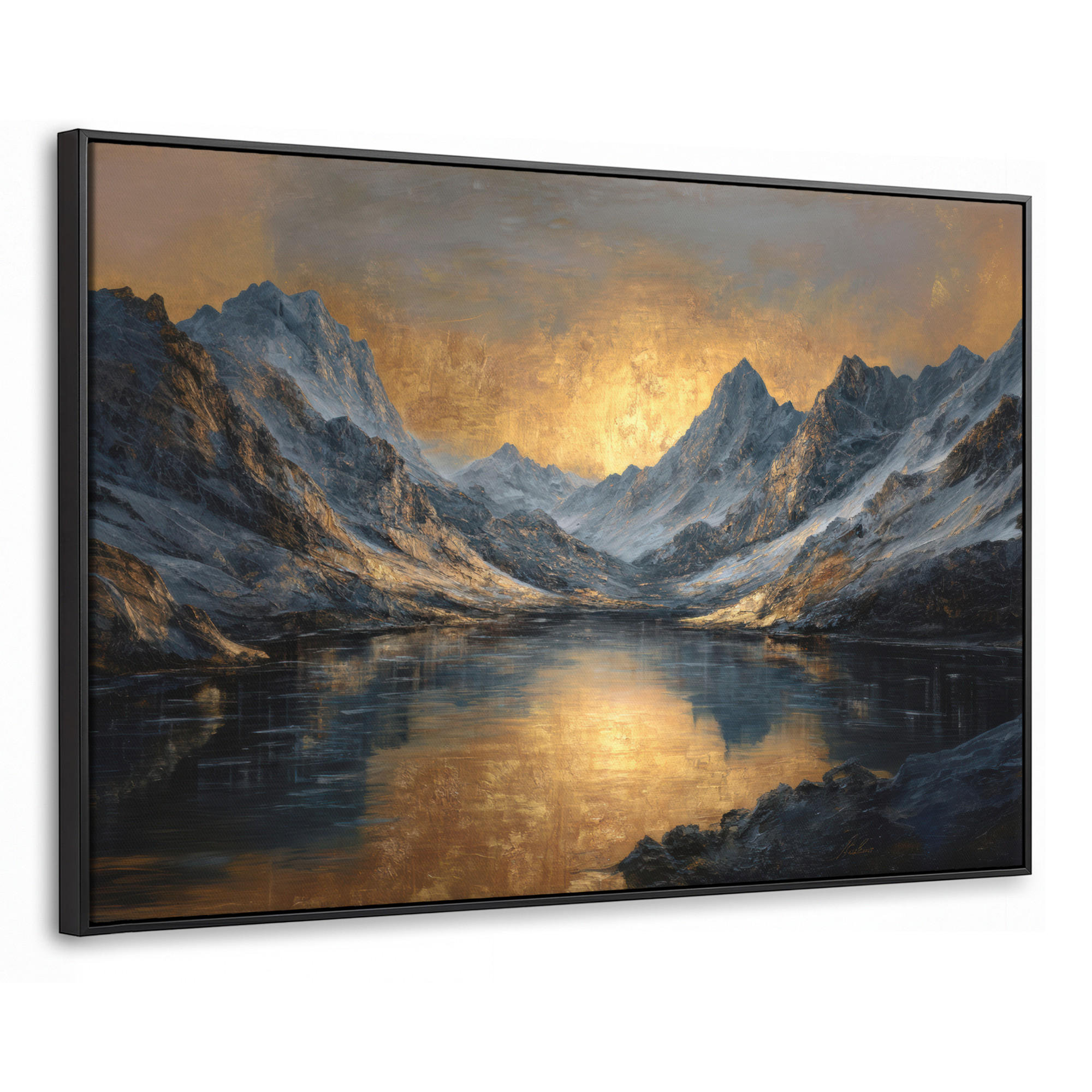 MuchoWow Leinwand Gold 150x100 cm