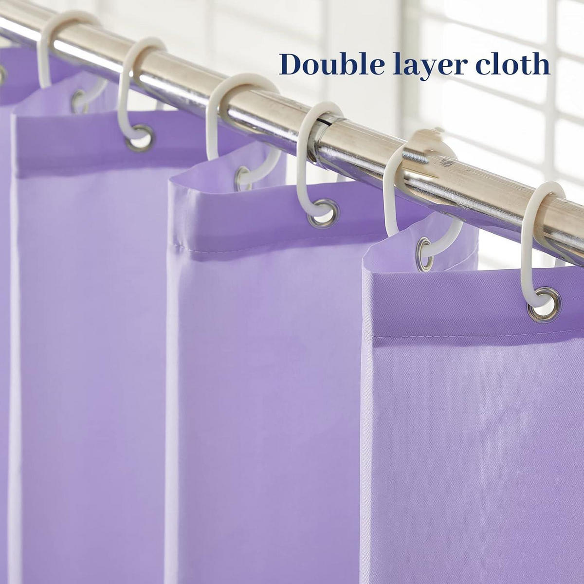 DUSCHVORHANG Textil Lila 200 x 240 cm - Flieder, Textil (200/240cm)