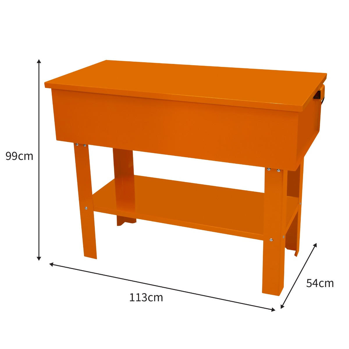 TEILEWASCHGERÄT 180L - Orange, Metall (113/99/54cm) - Monstershop