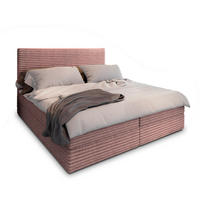 BOXBETT PISA 160x200 cm mit Matratze und Topper - Rosa - Rosa, Holz (160/200cm) - MASSENO