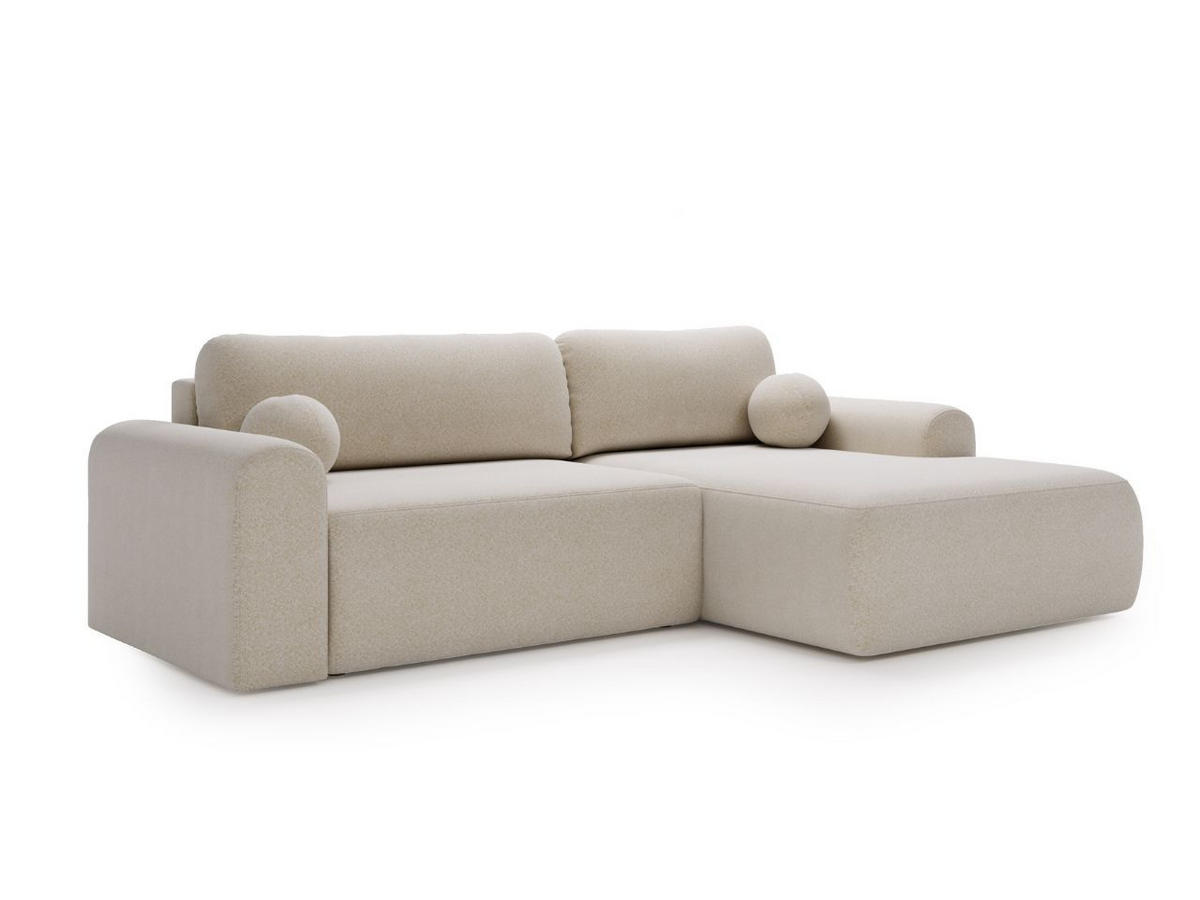 ECKSOFA Savana Creme Rechts - Creme, Holz/Textil (177/257cm) - Graingold