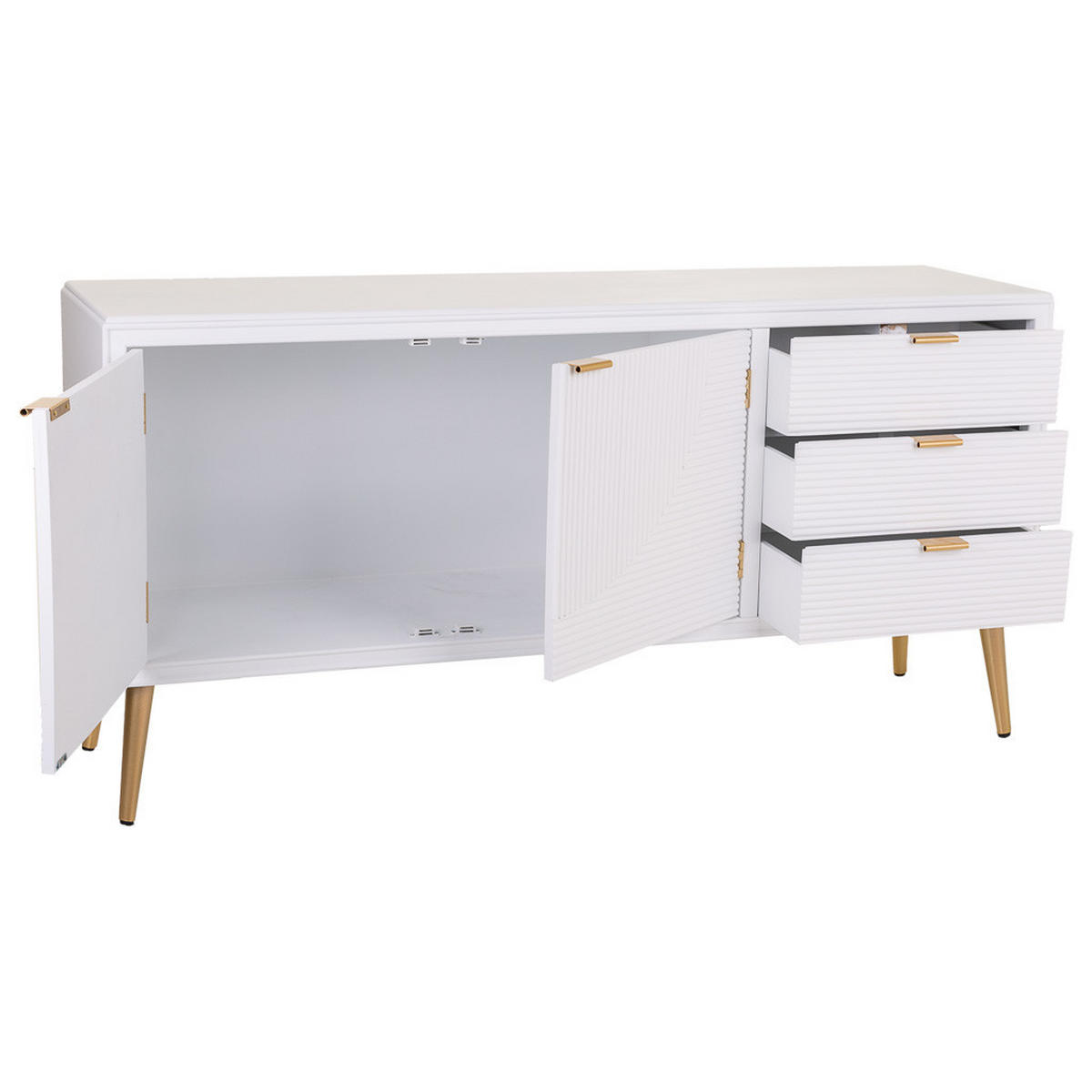 SIDEBOARD aus Holz 145x42x72 cm - Weiß, Holzwerkstoff (145/71.5/42cm) - Wanderlust