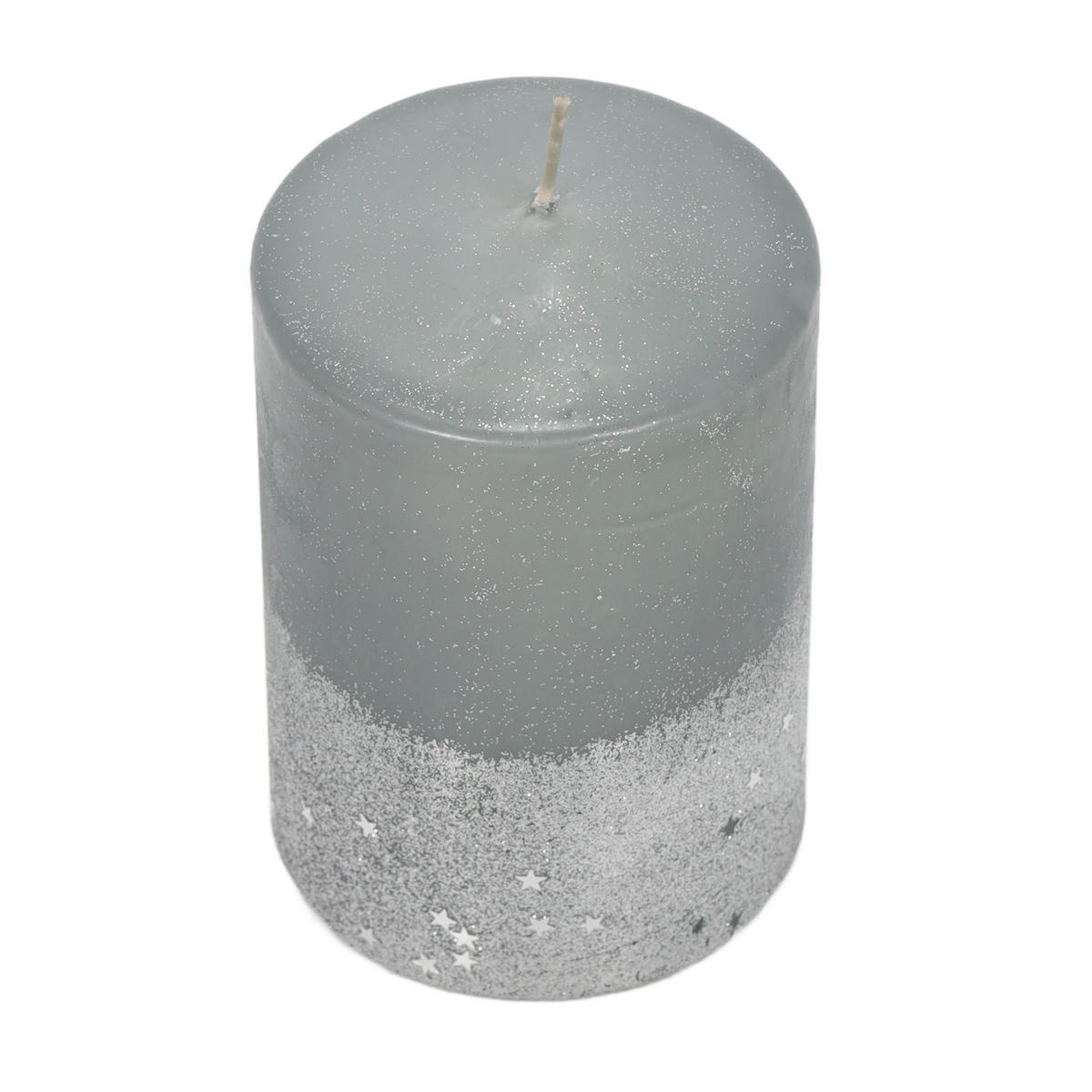 DEKOKERZE Gradient-Optik 10/10/15 cm - Grau, Paraffin (10/15/10cm) - Atmosphera Createur d´interieur