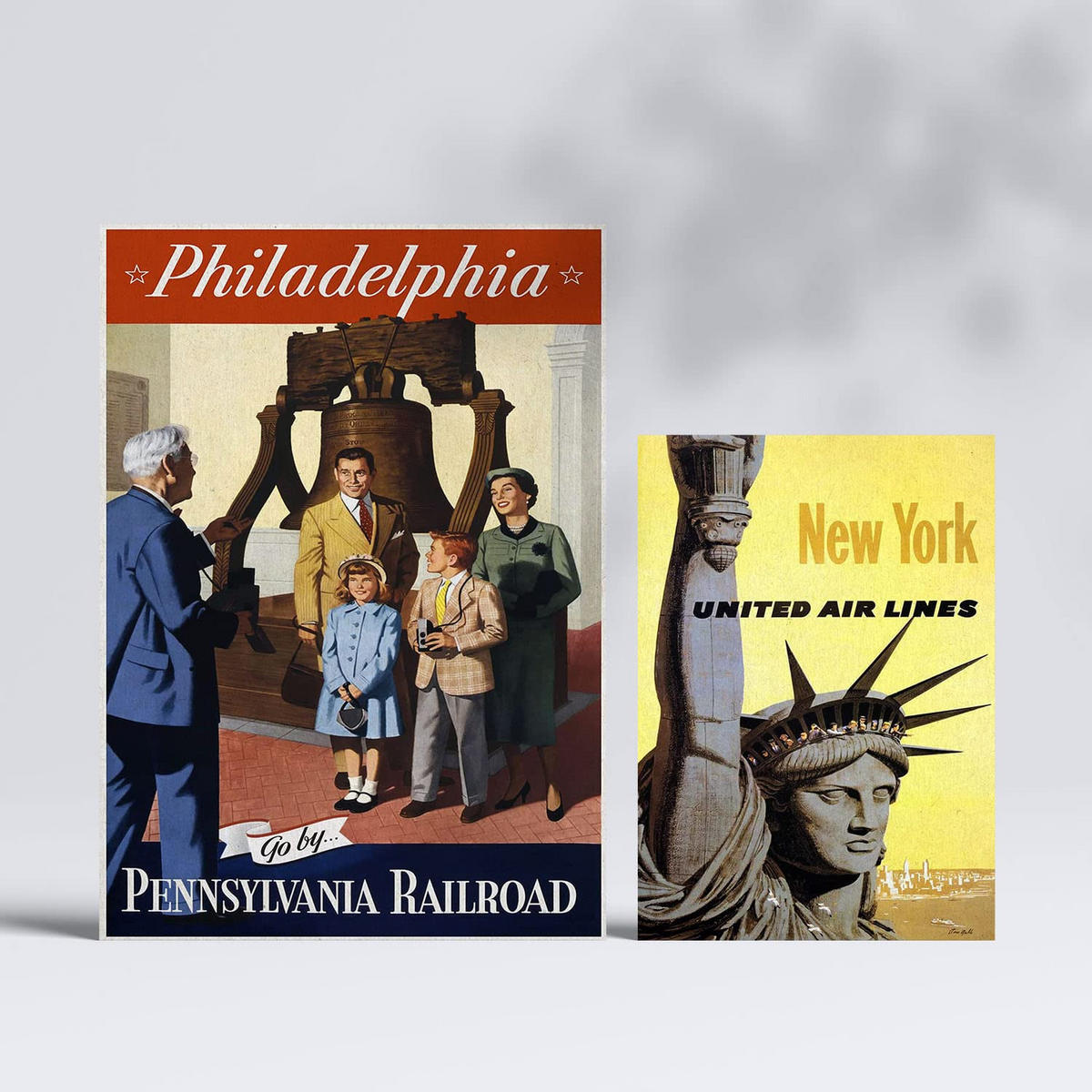 POSTER Set Mit 6 Vereinigte Staaten Vintage Tourismus Werbetafeln A3 & A4 Rahmenlos - Klar, Papier (29/3cm) - Nacnic