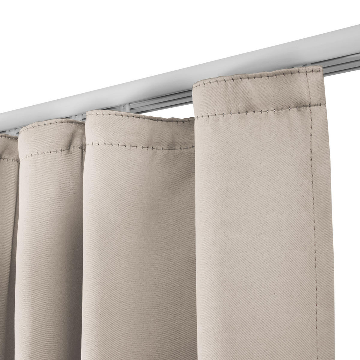 VORHANG Amelie BK mit Kräuselband 140x245cm Creme (2tlg) - Creme, Textil (140/245/1cm) - Beautissu 