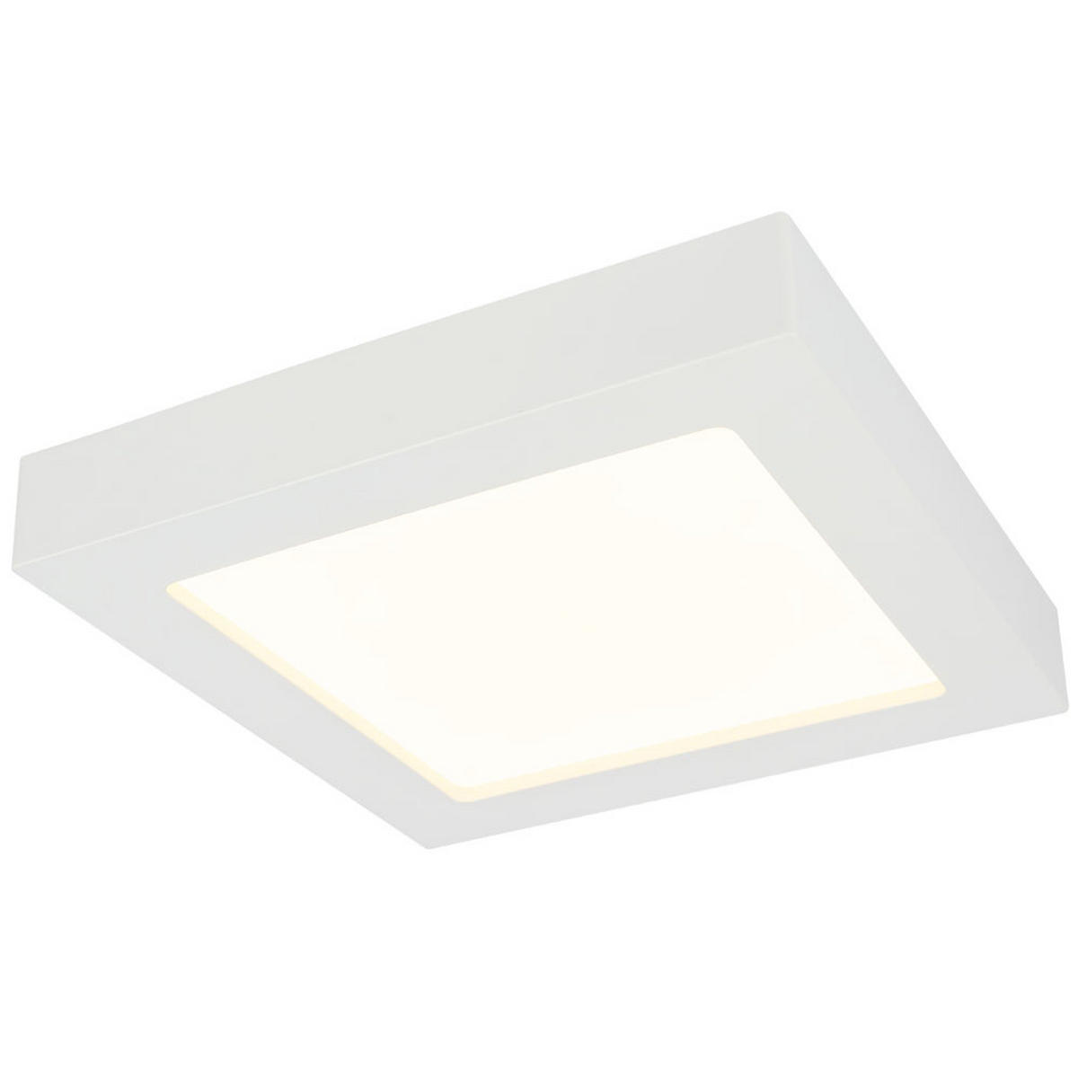 LED DECKENLEUCHTE Svenja Weiß Kunststoff - Weiß, Kunststoff (17.2/17.2/3.5cm) - Globo Lighting