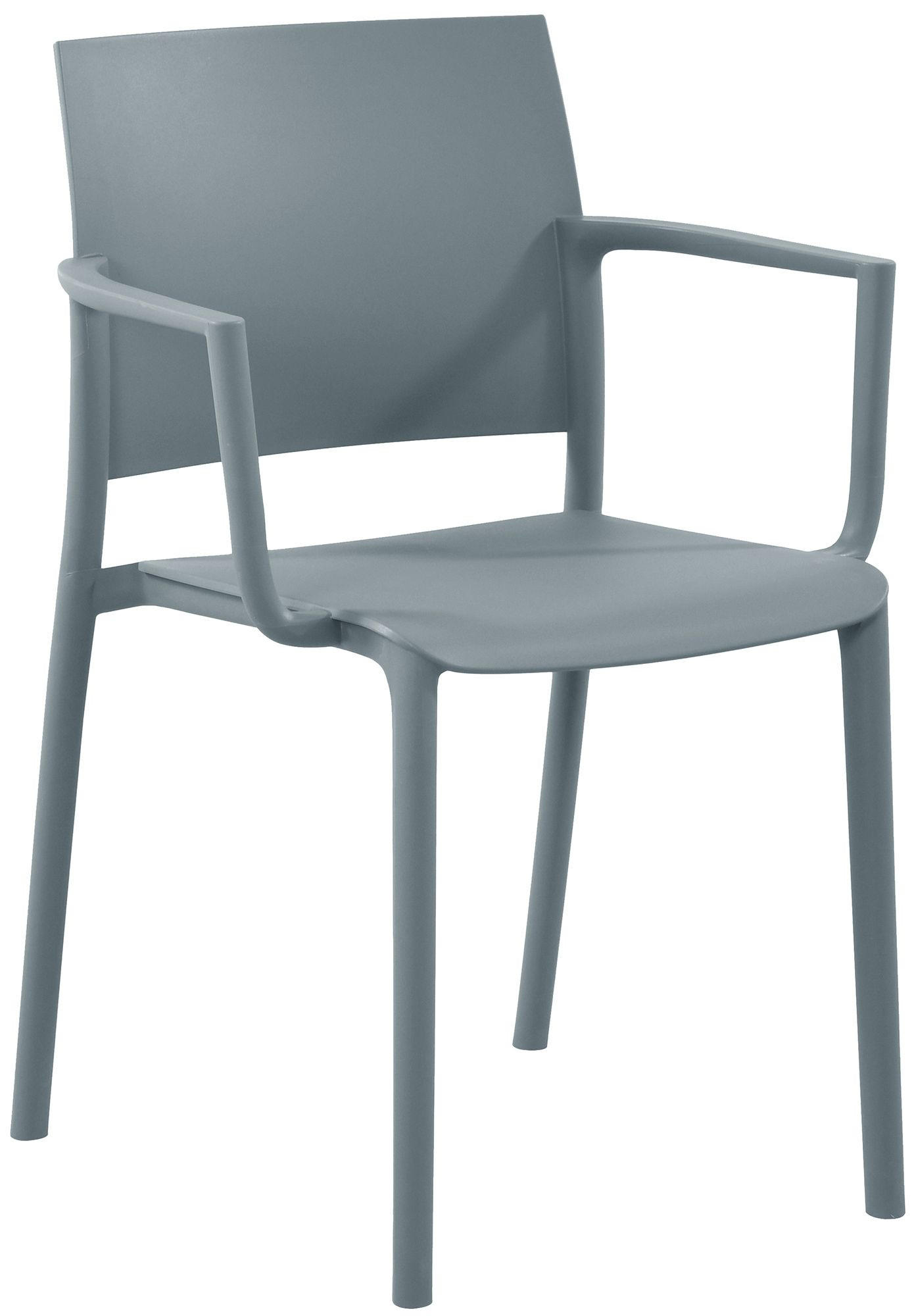 GARTENSTUHL Kunststoff Grau - Grau, Kunststoff (57/81/52cm) - CLP