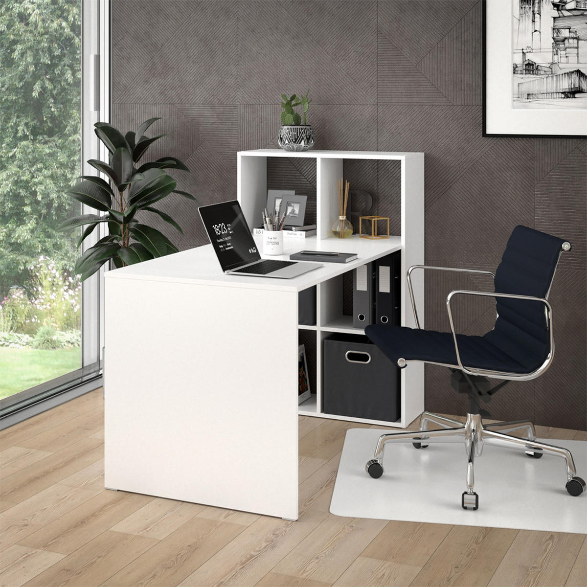 SCHREIBTISCH Emir Weiß 72 x 143.8 cm - Weiß, Holzwerkstoff (143.8/72/107.8cm) - Vicco