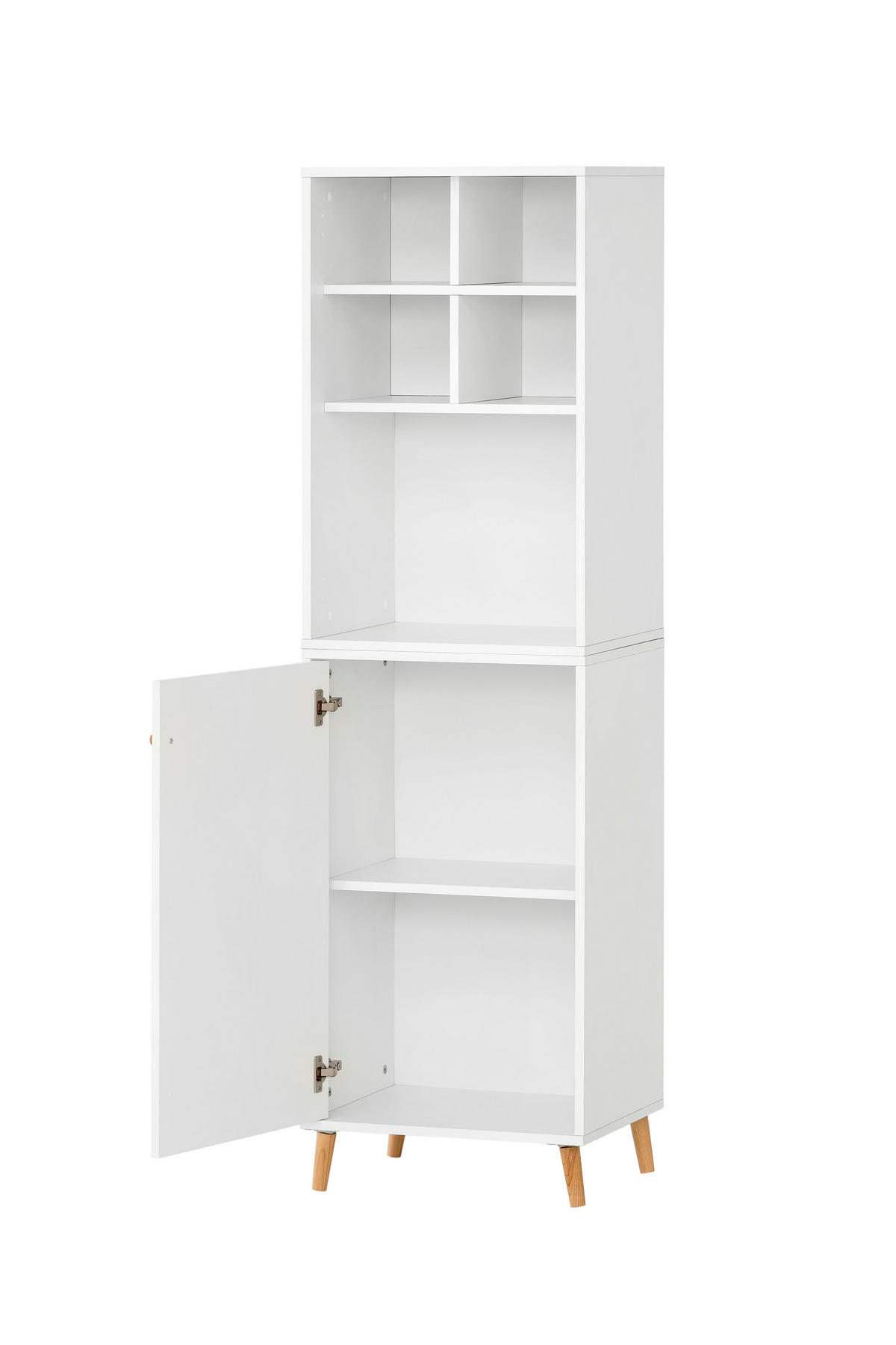 AKTENREGAL Jaguar Set AKTENSCHRANK & REGALKREUZ Breite 51 cm Weiß - Weiß, Holz (51/168.7/41cm) - PROREGAL