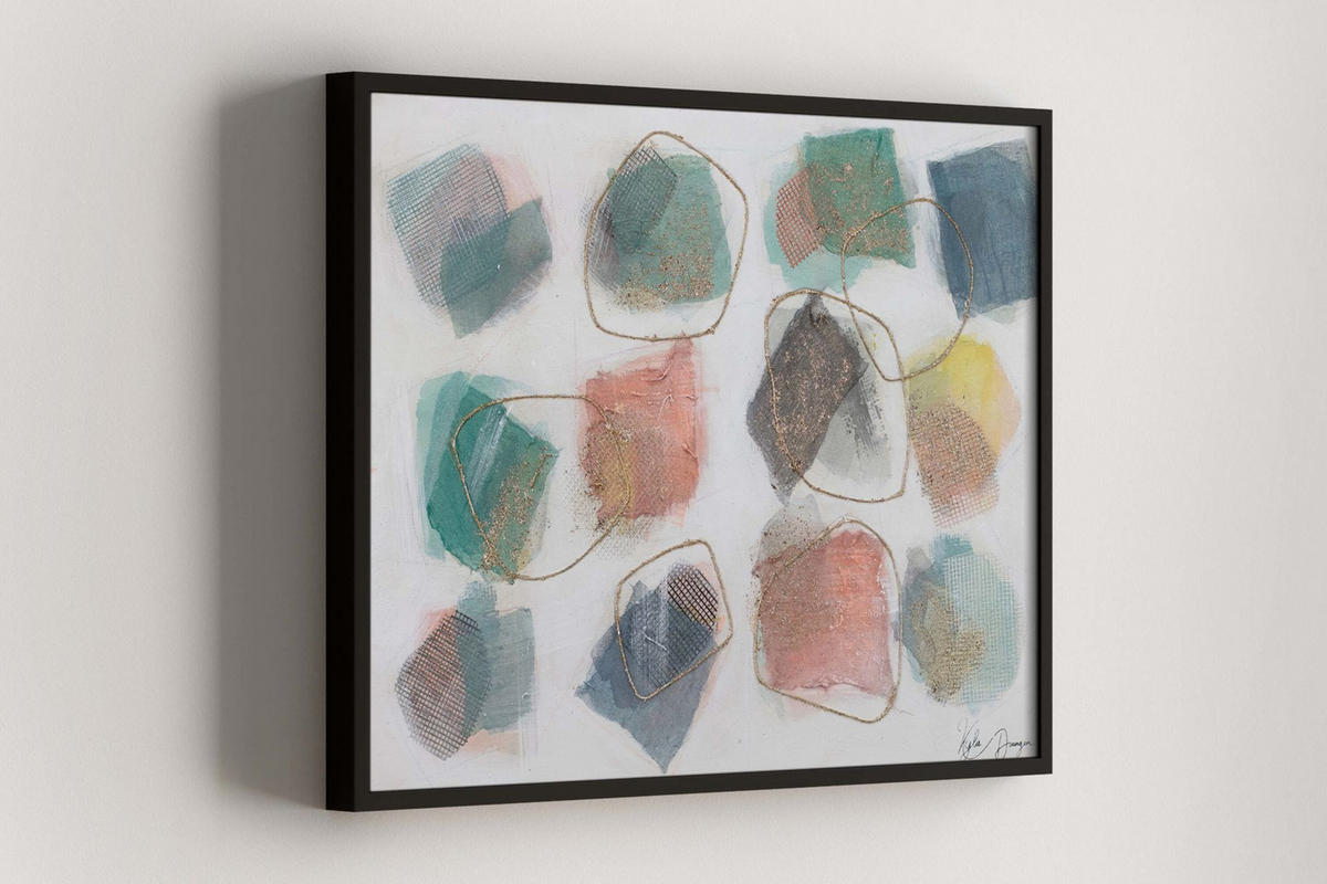RUČNĚ MALOVANÝ AKRYLOVÝ OBRAZ BÍLÝ/BÉŽOVÝ, 100/75 CM - bílá/béžová, dřevo/textil (100/75cm) - KUNSTLOFT