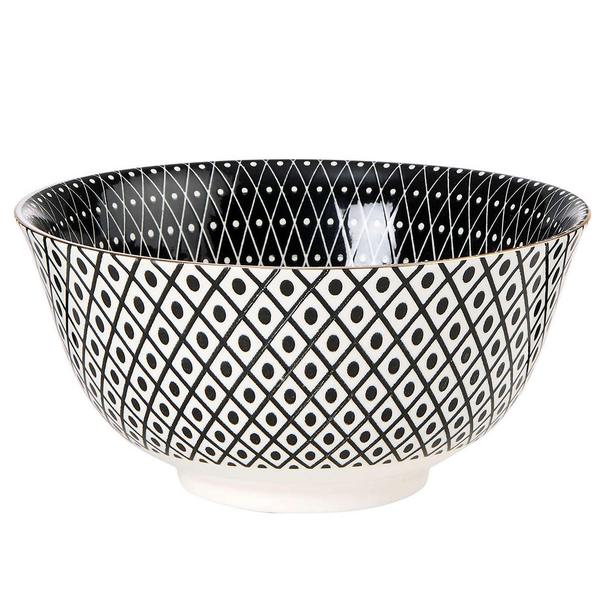 SCHALEN 6er-Set Ornaments 520 ml - Schwarz, Keramik (15/15/7cm) - Butlers