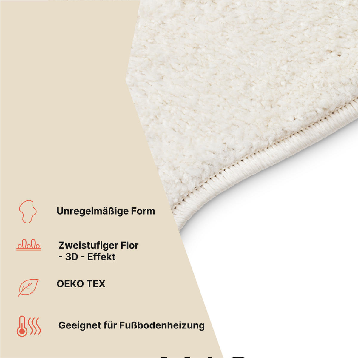 TEPPICH TERRA Creme 300/400 cm - Creme, Textil (300/400cm) - Tapiso