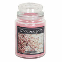 DUFTKERZE Woodbridge - Rosa, Naturmaterialien/Glas (17cm)
