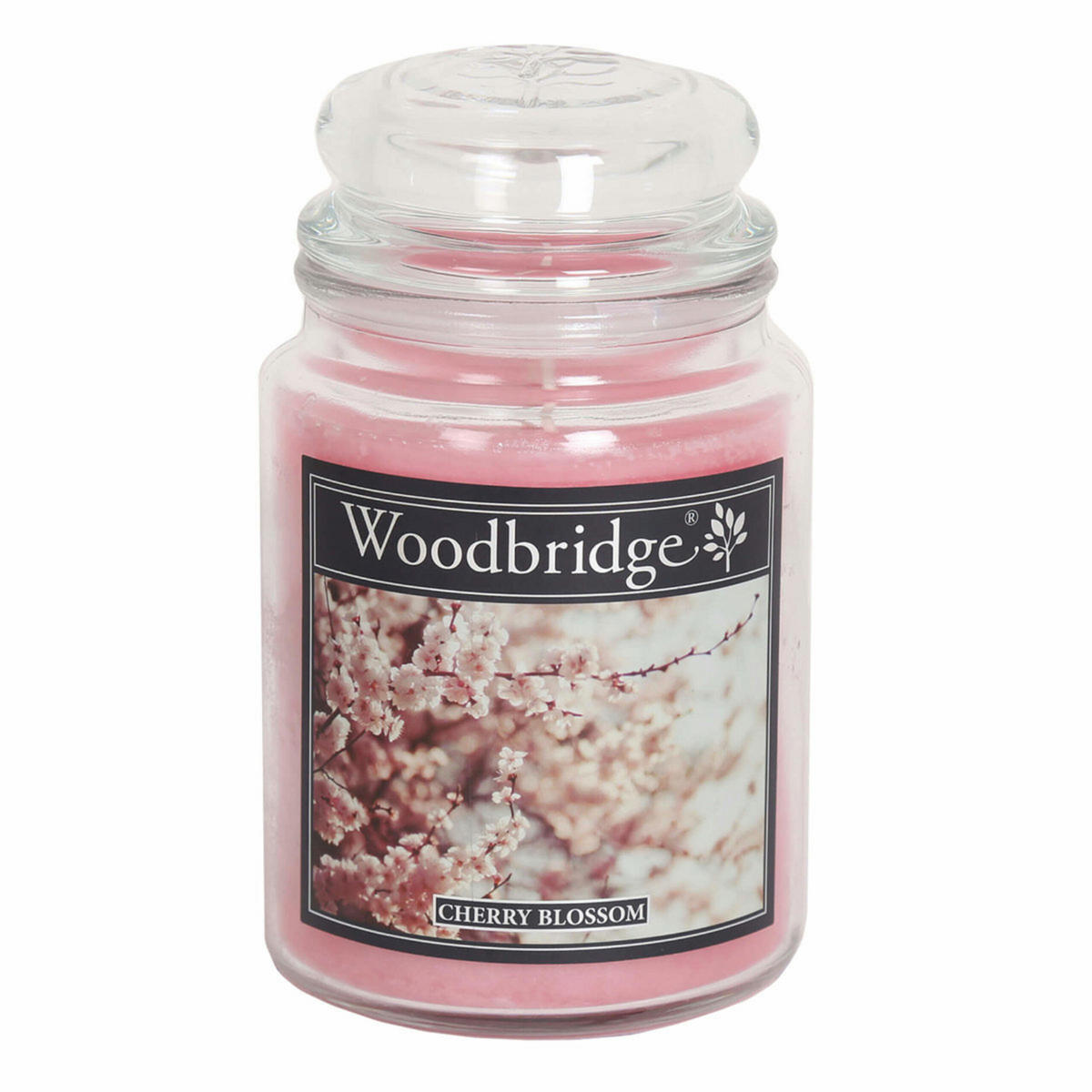 DUFTKERZE Woodbridge - Rosa, Naturmaterialien/Glas (17cm)