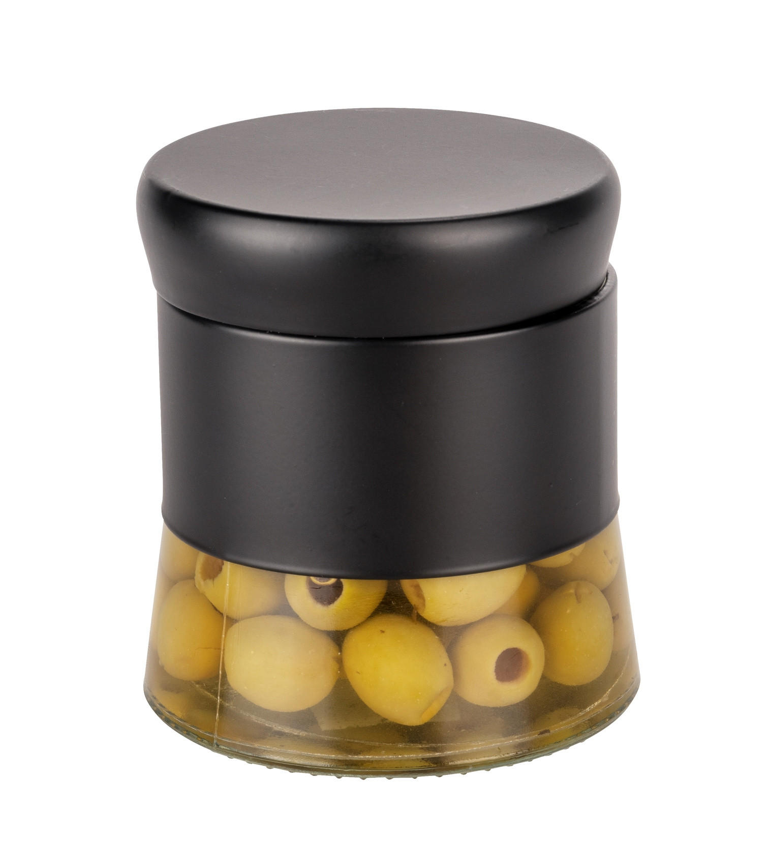 GEWÜRZGLAS Boga 400 ml - Schwarz, Glas (9.5/10.5/9.5cm)