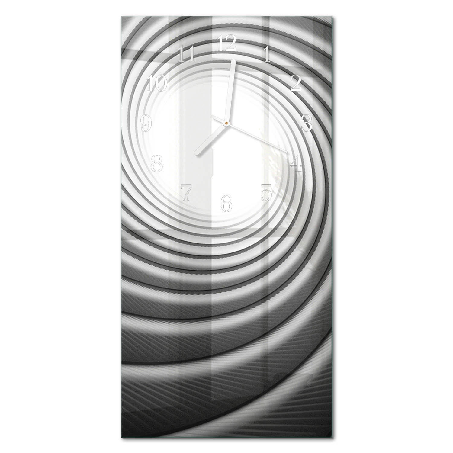 WANDUHR 30x60 cm - Horizont - Schwarz, Glas (30/60/0.4cm) - TULUP