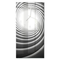 WANDUHR 30x60 cm - Horizont - Schwarz, Glas (30/60/0.4cm) - TULUP