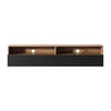 TV-LOWBOARD Rednaw Eiche/Schwarz Hochglanz 140 cm - Eiche Wotan/Schwarz, Holzwerkstoff (140/30/31cm) - Selsey