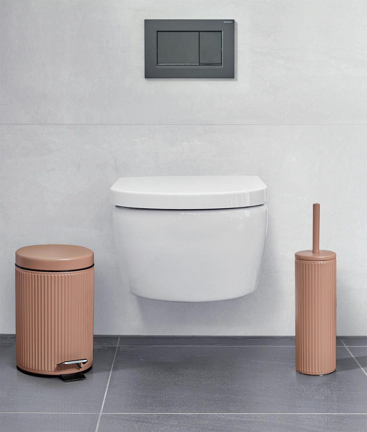 WC-BÜRSTE Metallbehälter Brass Tone Ø 9,7 cm - Mokka, Metall (9.7/40/9.7cm) - ZELLER