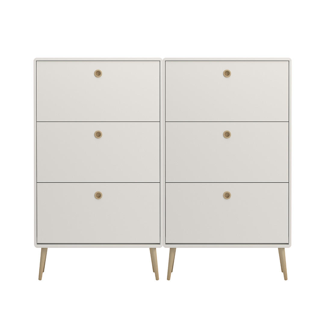 SKOSKÅP Softline 164 x 26 x 141 cm – vit 141/164/26 cm
