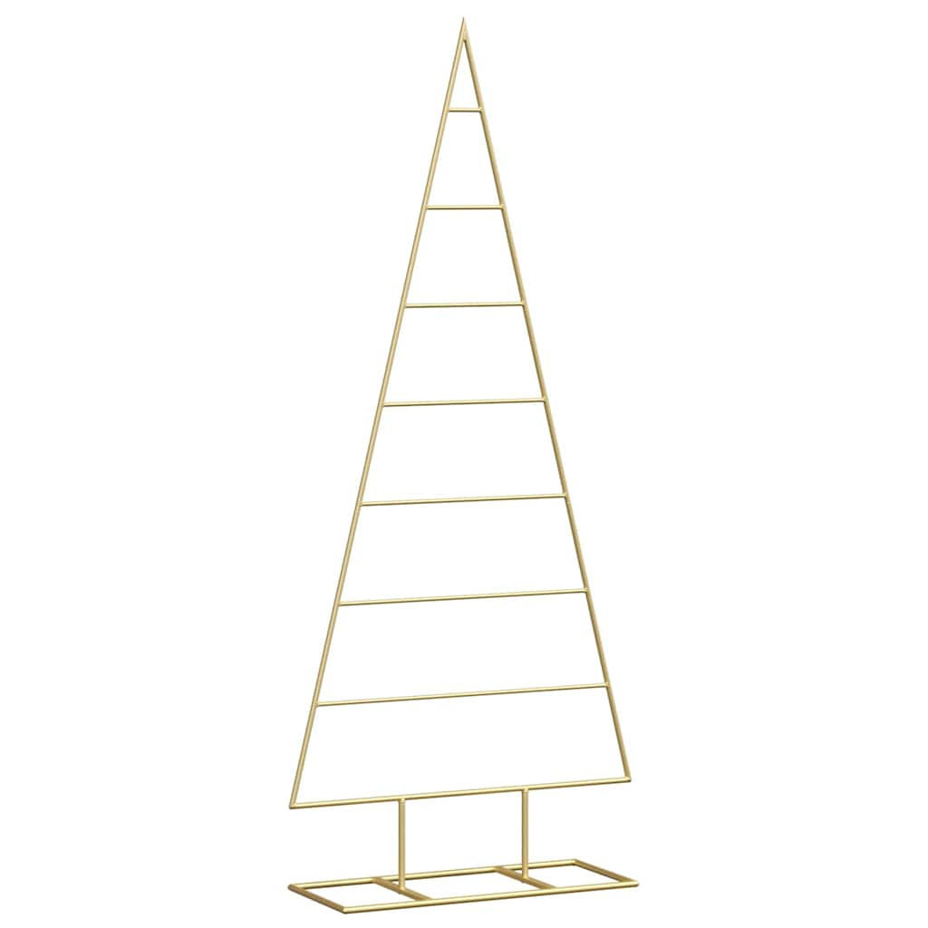 WEIHNACHTSBAUM Metall Gold 125 Cm Pulverbeschichteter Stahl - Goldfarben, Metall (125cm) - vidaXL